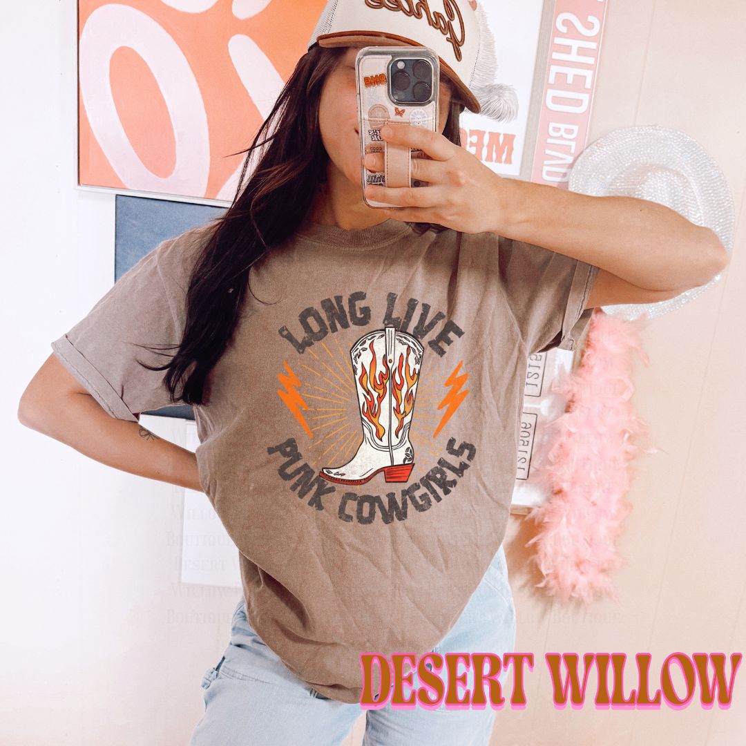 Long Live Punk Cowgirls - mocha